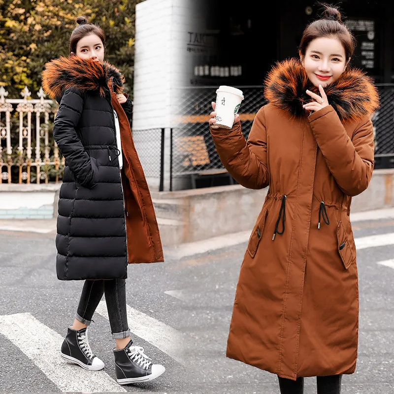 

2019 Winter Mid-length Reversible WOMEN'S Cotton-padded Clothing Korean-style Slim Fit down Jacket Cotton-padded Clothes Women's