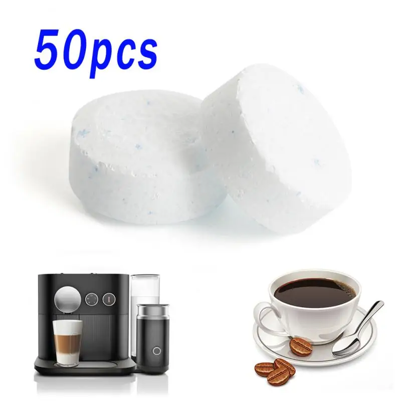 50 Pcs Coffee Machine Cleaning Tablet Effervescent Tablet Coffeeware