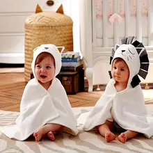 Детское Хлопковое полотенце для новорожденных; детское банное полотенце; детское пончо с капюшоном; пляжное спа-одеяло; Хлопковое полотенце