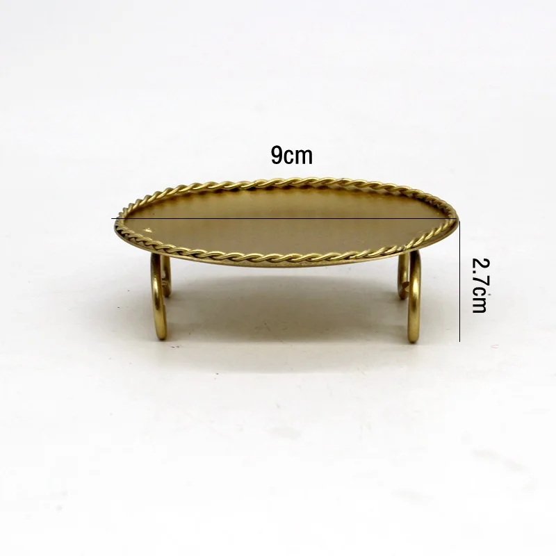 Wedding Party Simple Metal Iron Candle Holder Dinner Table Candlelight Candle Stand Tealight Burner Backflow Incense Burner