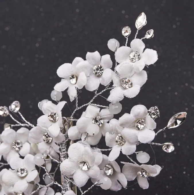 Bridal Hair Combs Headdress Prom Wedding Hair Accessories Jewelry Pins Flower