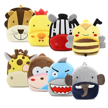 

2020 New Kids Backpacks Mini Plush Preschool Baby Bag Kindergarten Schoolbag Cartoon Animal Toddler Bookbags Girls Boys Mochilas