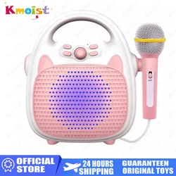 Lecteur de musique karaoké pour enfants, haut parleur Bluetooth, jouet pour fête, lumières LED, Support de carte TF 