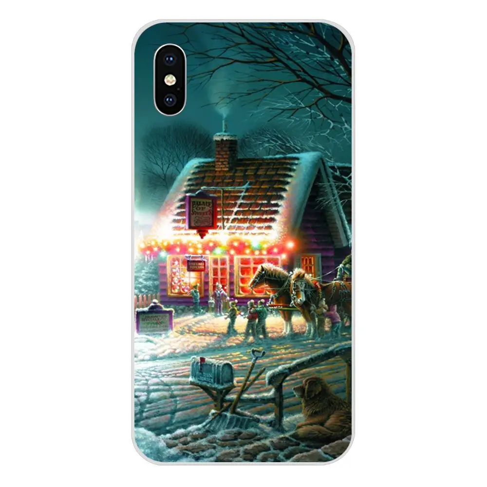 Мягкий Кап для Huawei NOVA 2 V20 Y3II Y5 Y5II Y6 Y6II Y7 Y9 G8 G9 GR3 GR5 GX8 Prime рождественское снежное дерево Санты год - Цвет: as picture