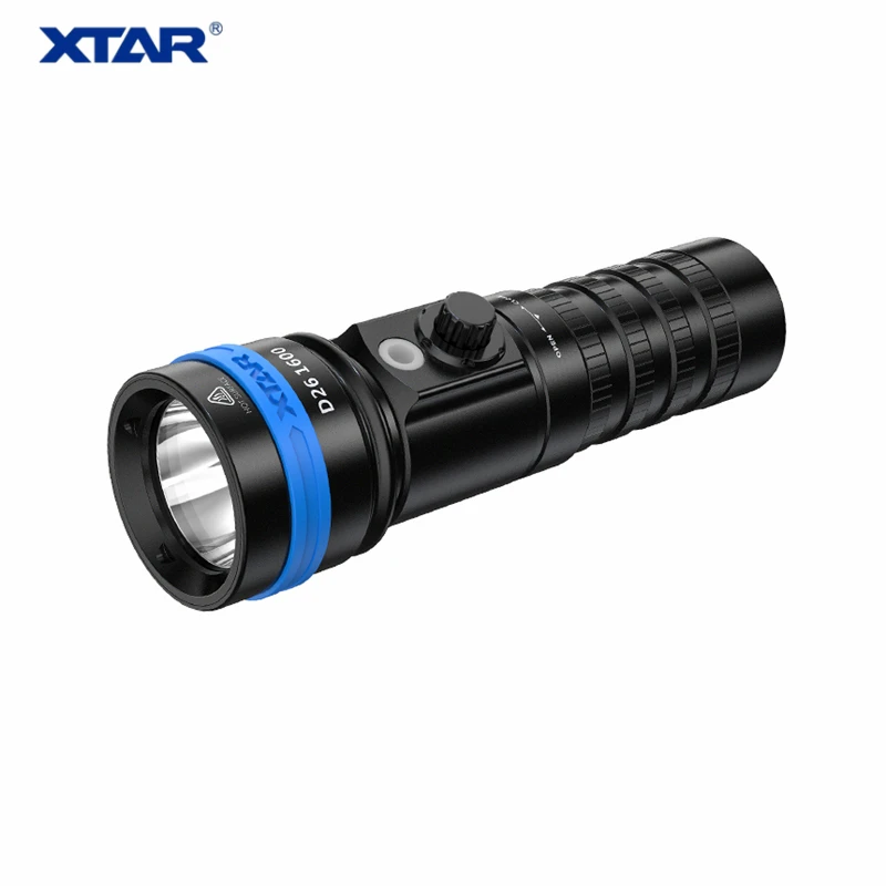 Xtar D26 1600 широкий угол обзора 16340 26650 18650 Дайвинг светильник Магнитный Пресс