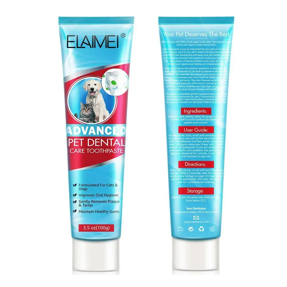 Pet Dog Peppermint Toothpaste Dogs Healthy Edible Toothpaste For Finger
