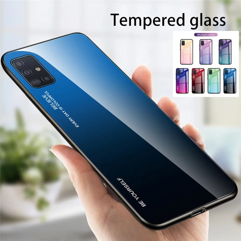 Водонепроницаемый градиентный Тонкий чехол для телефона Samsung Galaxy S20 Ultra S10E S10 S9 S8