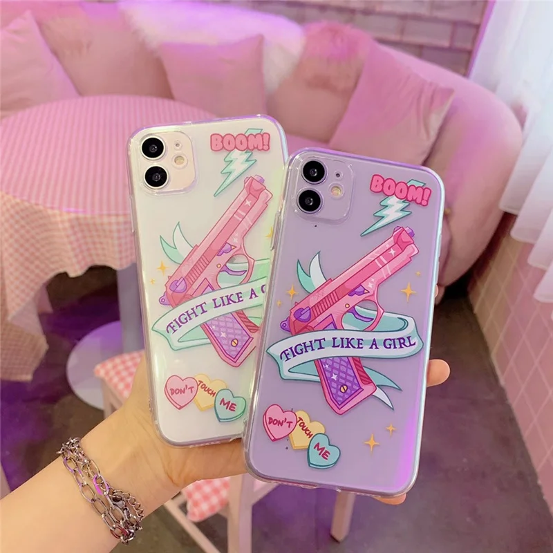 

Girls simple clear love heart case for iPhone 12 11 Pro Max phone cases for iphone XR X XS 8 7 Plus cute angel soft cover funda