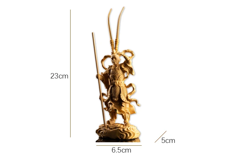 Король обезьян коллекционные солнце Wukong дерево Будда статус фэн-шуй украшение дома статуя из массива дерева