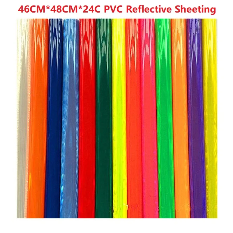 

46CM*48CM Square PVC Reflective Film Road Traffic Protective Warning Material For Clothing Bags Advertising