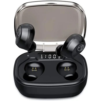 

TWS Bluetooth 5.0 Wireless Earbuds with 1600MAh Charging Case,Press Control Earphones Earbuds for Running Sports