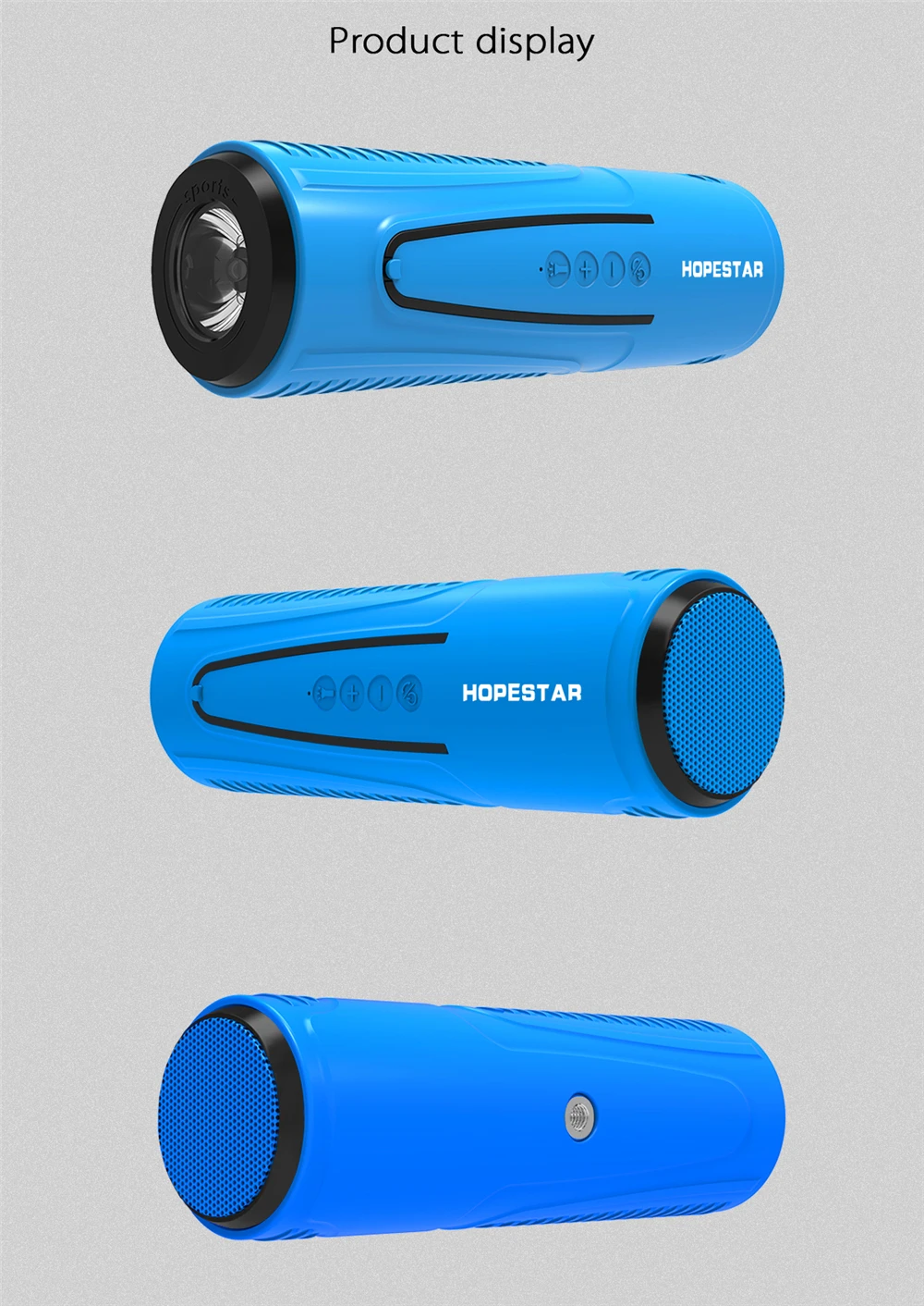 HOPESTAR P3 Мини Многофункциональный Bluetooth фонарик с динамиком освещения для беспроводной улицы для езды на велосипеде Водонепроницаемый бас
