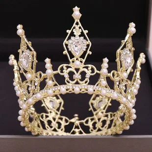 Mission Ming Headdress Europe And America Hot Sales Leaves Hair Band Hand-woven Pearl Headdress Wedding Accessories Bride Access