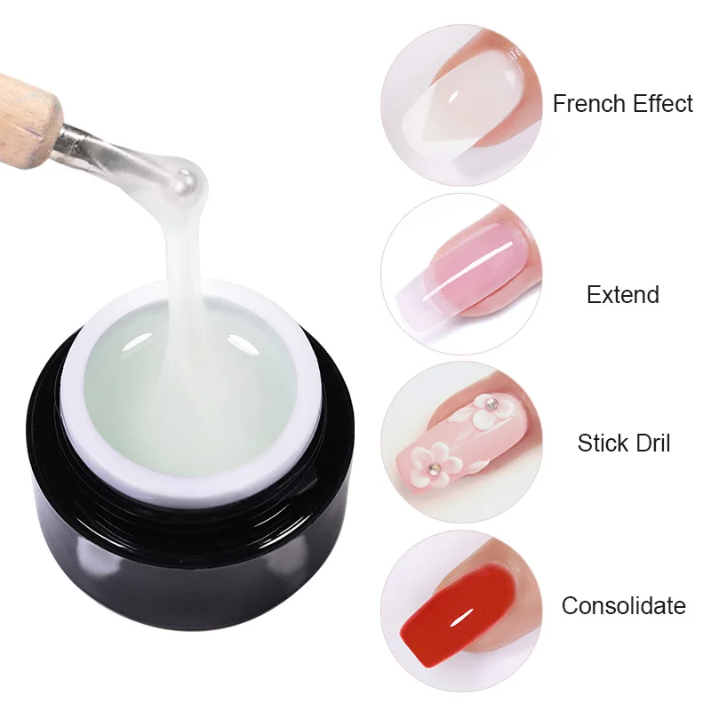 BORN PRETTY 5ml pink white clear Nail Extend Glue Extension Gel Nail Tips Builder Nail Art UV LED Building Gel Varnish Lacquer