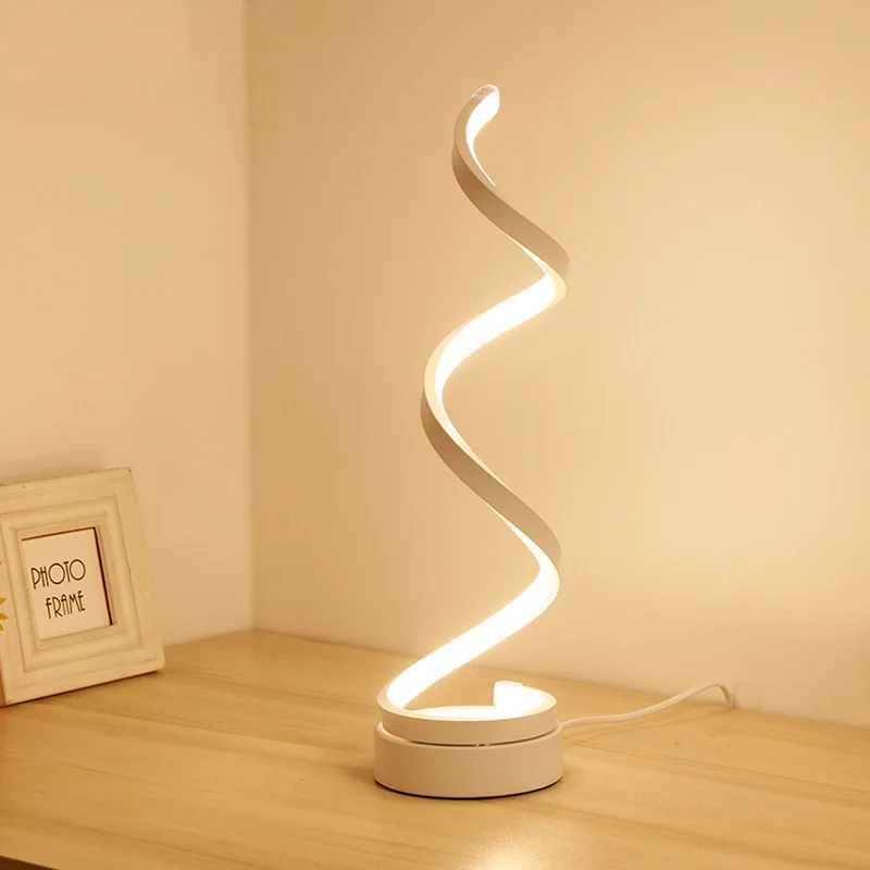 Dimmable table lamp minimalist art LED table lamp fashion s type table lamp lamp home decoration reading lamp office student