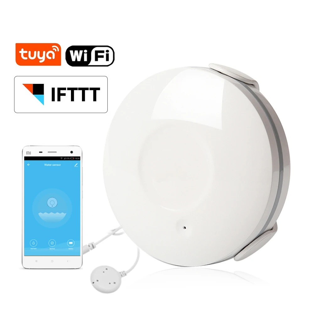 Tuya Smart Life WiFi Датчик потока воды детектор утечки воды сигнализация совместима с IFTTT