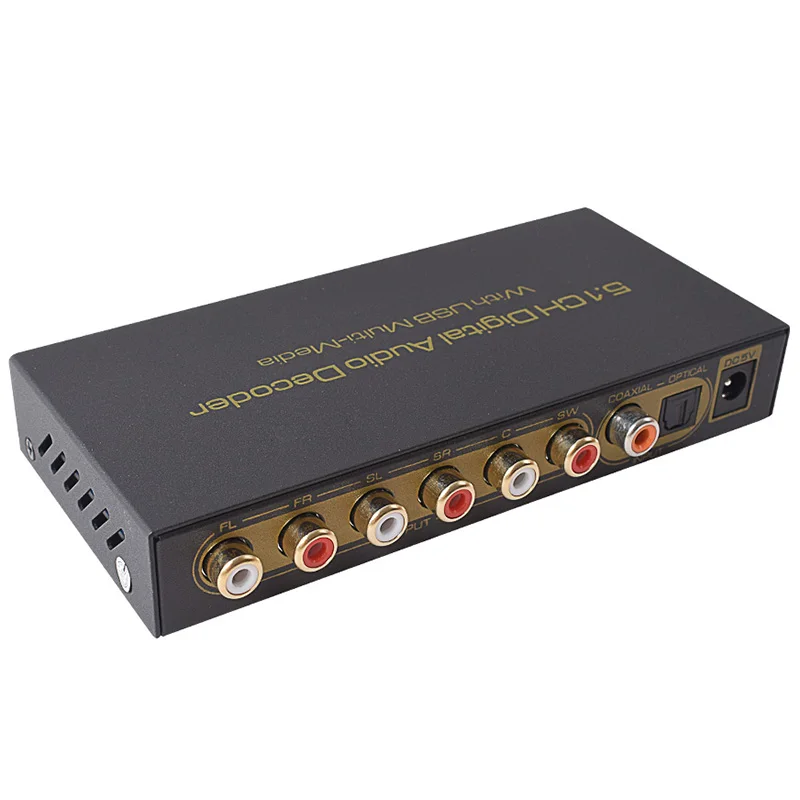 5.1CH цифровой аудио декодер с USB мульти Медиа Цифровой конвертер DTS/AC3 для DVD HD плеер