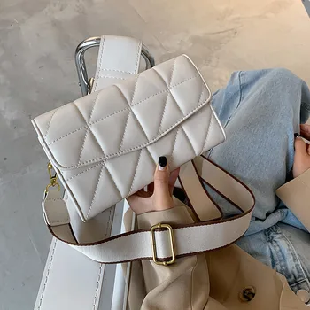 

Crossbody Bags for Women 2020 Messenger Bags Lady Small Flap Wide Shoulder Strap Shoulder Bag Design Female Travel Handbag