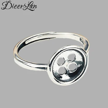 

Personality 925 Sterling Silver Button Rings For Women Bridal Wedding Jewelry Adjustable Size Finger Rings
