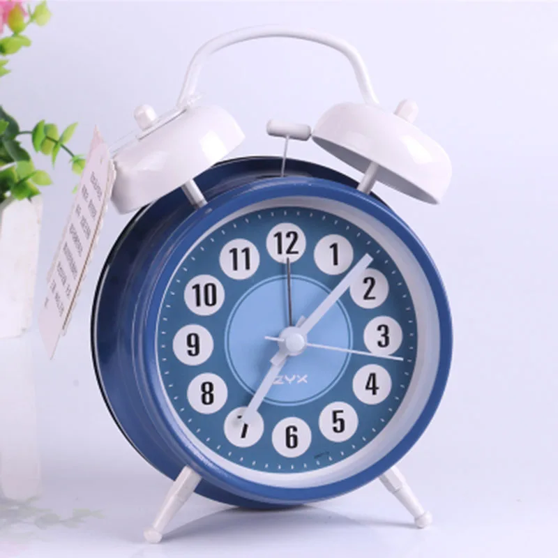 3 Inch Blue Милый детский будильник для спальни, стильные детские часы, светильник для пробуждения, прикроватные настольные цифровые часы, будильник, ночные часы QLA004 - Цвет: 3 Inch Blue