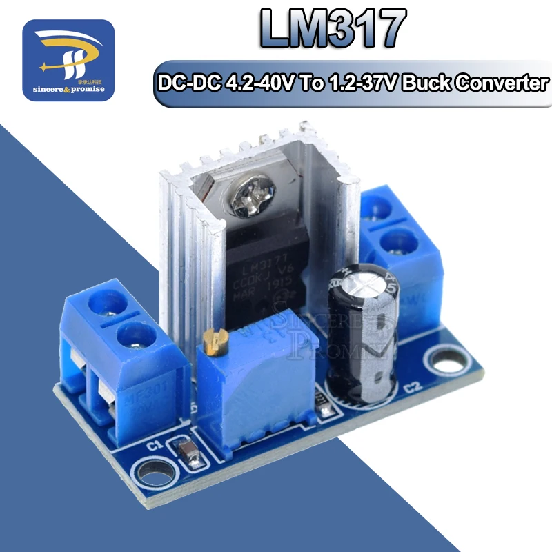 Corriente constante LM317 62-577mA Ajustable Módulo De Alimentación Lineal Buck