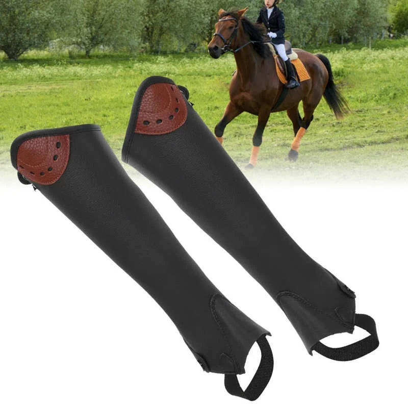Other Outdoors Super Fiber Horse Riding Half Chap PU Leather Comfort
