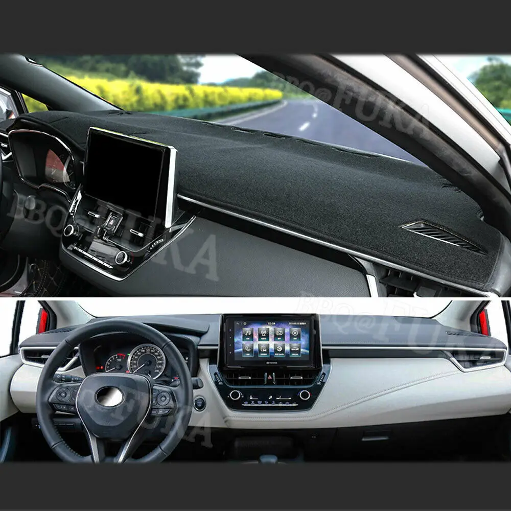 BBQ@Fuka 1pcs Car Dashboard Dash Mat DashMat Sun Cover Pad Black For Toyota Corolla- Car Accessories protective covers