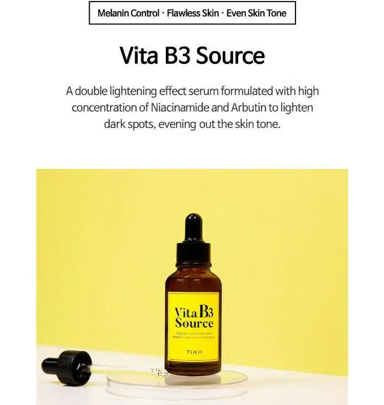 TIAM Vita B3 Source 40 мл высокопроизводительная отбеливающая сыворотка выцветает темные пятна веснушки осветлитель для лица Уход за кожей корейская косметика