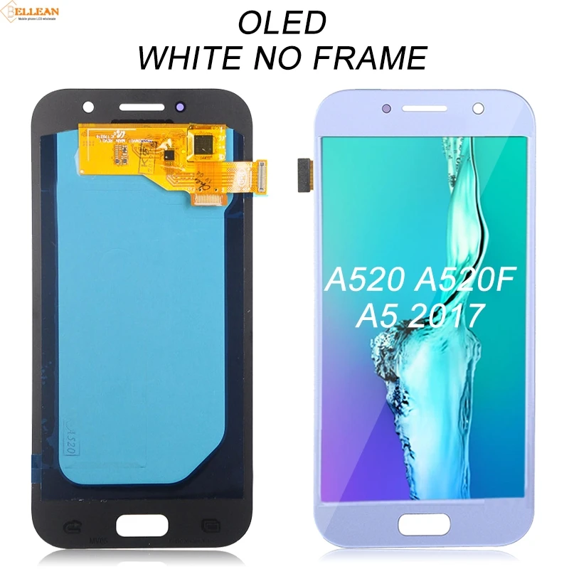Catteny A520F ЖК для samsung Galaxy A5 дисплей сенсорный экран дигитайзер панель сборка Замена A520 ЖК с рамкой+ Инструменты - Цвет: OLED White