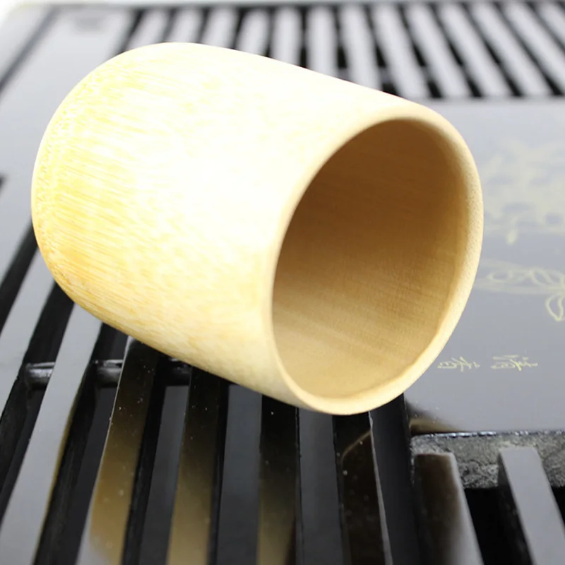 Natural Bamboo Water Cup Handmade Bamboo Water Cup Round Tea Cups Drinking Utensils With Fragrance