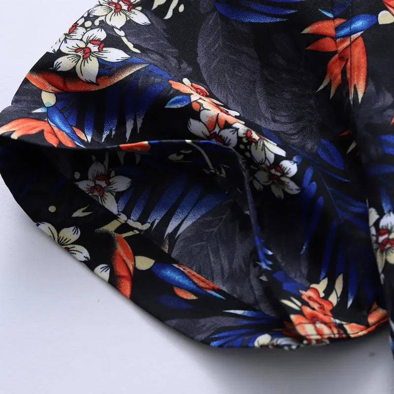 45 кг-120 кг гавайская рубашка мужская мужской Повседневное Camisa Masculina с принтом на пуговицах Пляжные рубашки короткий рукав Летняя одежда 7XL