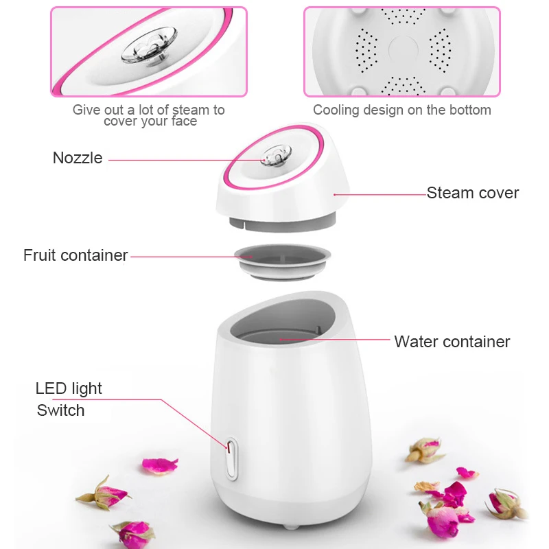 Пароварка для лица, фруктов и овощей, бытовой спа-инструмент для красоты, Термальный нано-спрей, отбеливающая вода, пароварка для лица