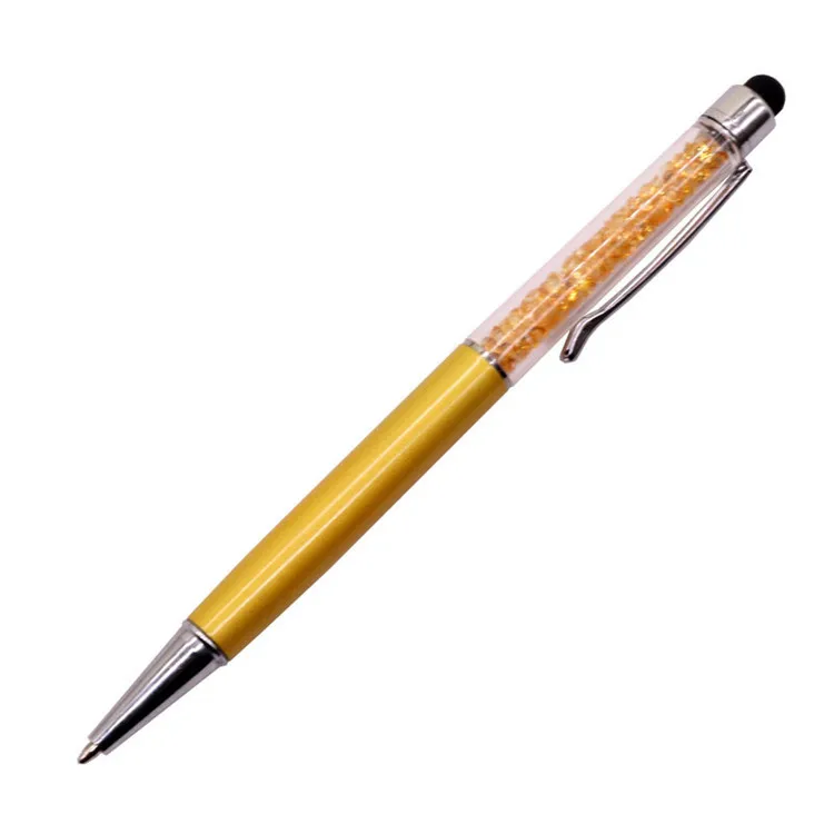 23 Цвета Кристалл шариковая ручка креативный пилот Стилус для письма канцелярские ручка для офисов и школ шариковая ручка чернил черный синий - Цвет: Capacitor yellow