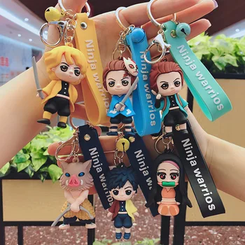 

Creative Hand-made Cartoon Doll Keychain Small Ball Cute Character Key Ring Bell Simple Couple Creative Gift Student Bag Pendant