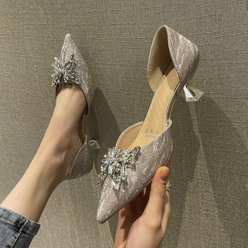 Shoes for Women 2021 Party Crystal Sequined Pumps Sexy Casual Womens Shoes