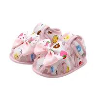 Baby Girl Sandals Newborn Infant Baby Girls Summer Bow Soft Sole Toddler Anti-slip Shoes Sandals Shoes For Newborns Sandalias 3