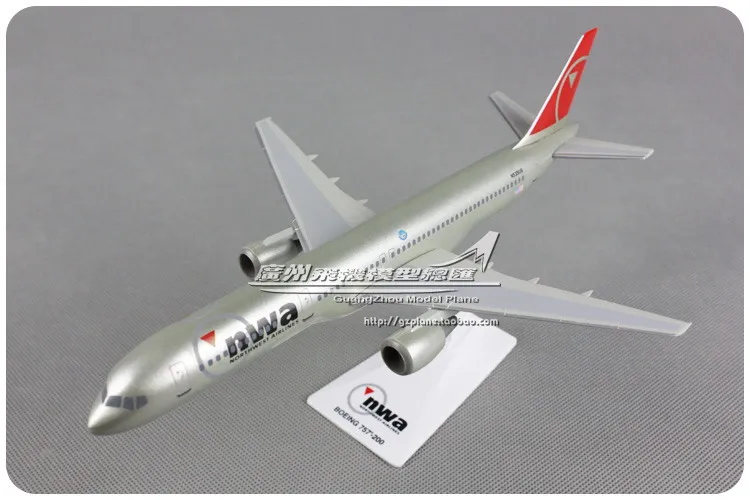 24 см Американский Northwest Airlines NWA Boeing B757-200 1: 200 пластиковая Сборная модель самолета для взрослых детей подарок на Рождество и день рождения