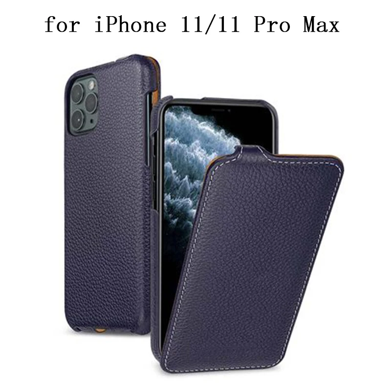 

New Genuine Leather Case Cover for iPhone 11 Pro Case Business Flip Protective Shell for iPhone 11Pro Max Fundas Skin Cases