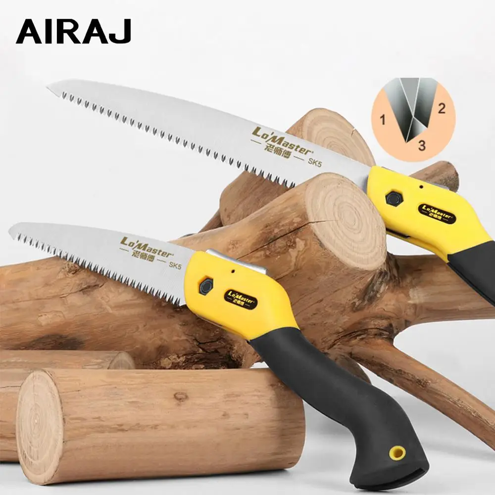 AIRAJ 7/10 дюймов Складная пила для сада ручной работы инструмент резки дерева