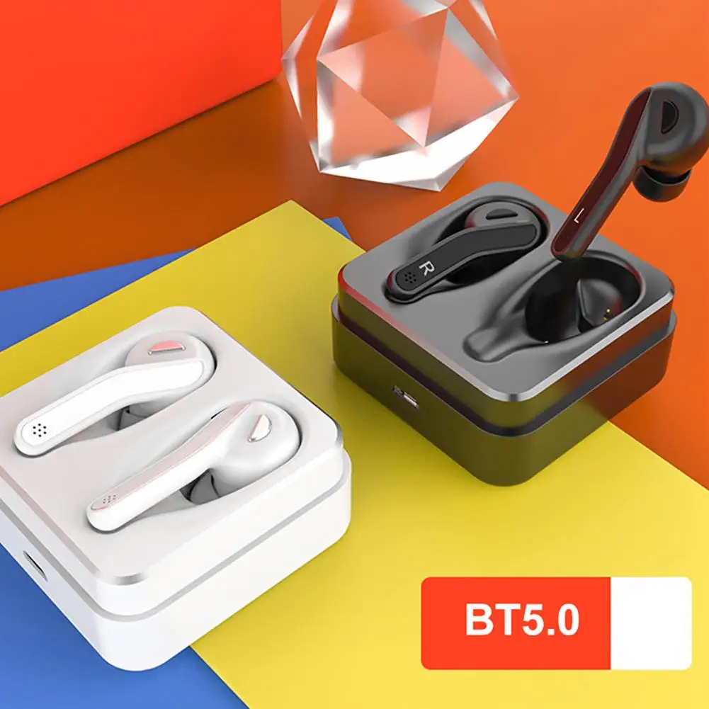 TWS Bluetooth гарнитура с микрофоном светодиодный дисплей Беспроводная Bluetooth гарнитура наушники водонепроницаемый шумоподавление V5.0