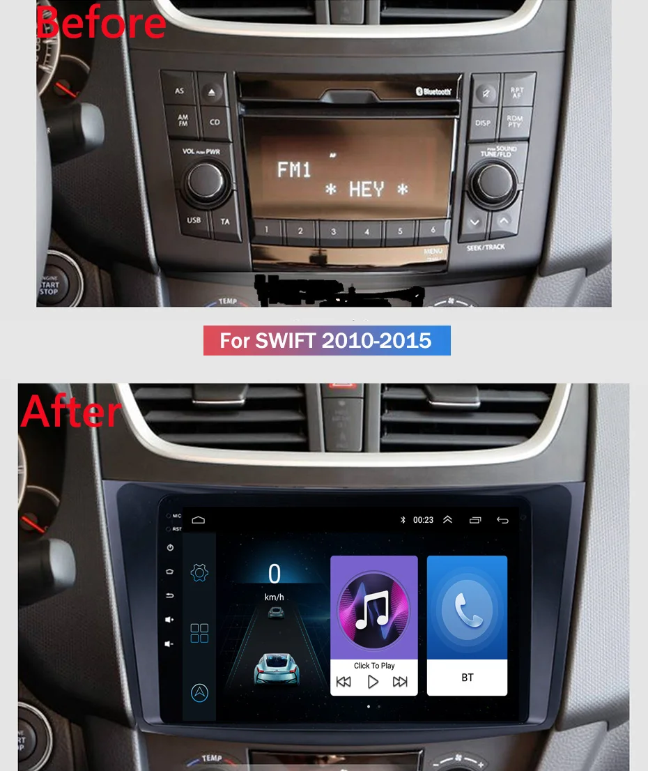 Для Suzuki Swift 2010- автомобильный Радио Мультимедиа Видео плеер навигация gps Android 8,1 аксессуары SWC BT wifi седан без dvd