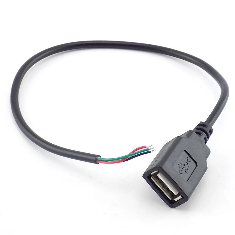 

0.3/1/2M Micro USB Female Single Head 4 Pin Wire Data long extension Cable Cord Power Supply Adapter Charge for PC Connector K13