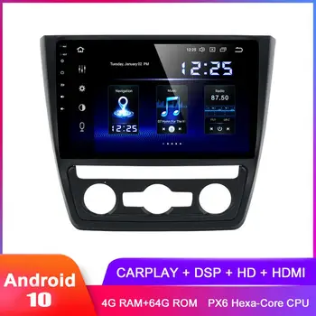 

10.2" IPS Display Android 10 Car Stereo GPS For Yeti 2014 2015 2016 Carplay In Dash Auto Radio FM WiFi DSP Audio Video Headunit