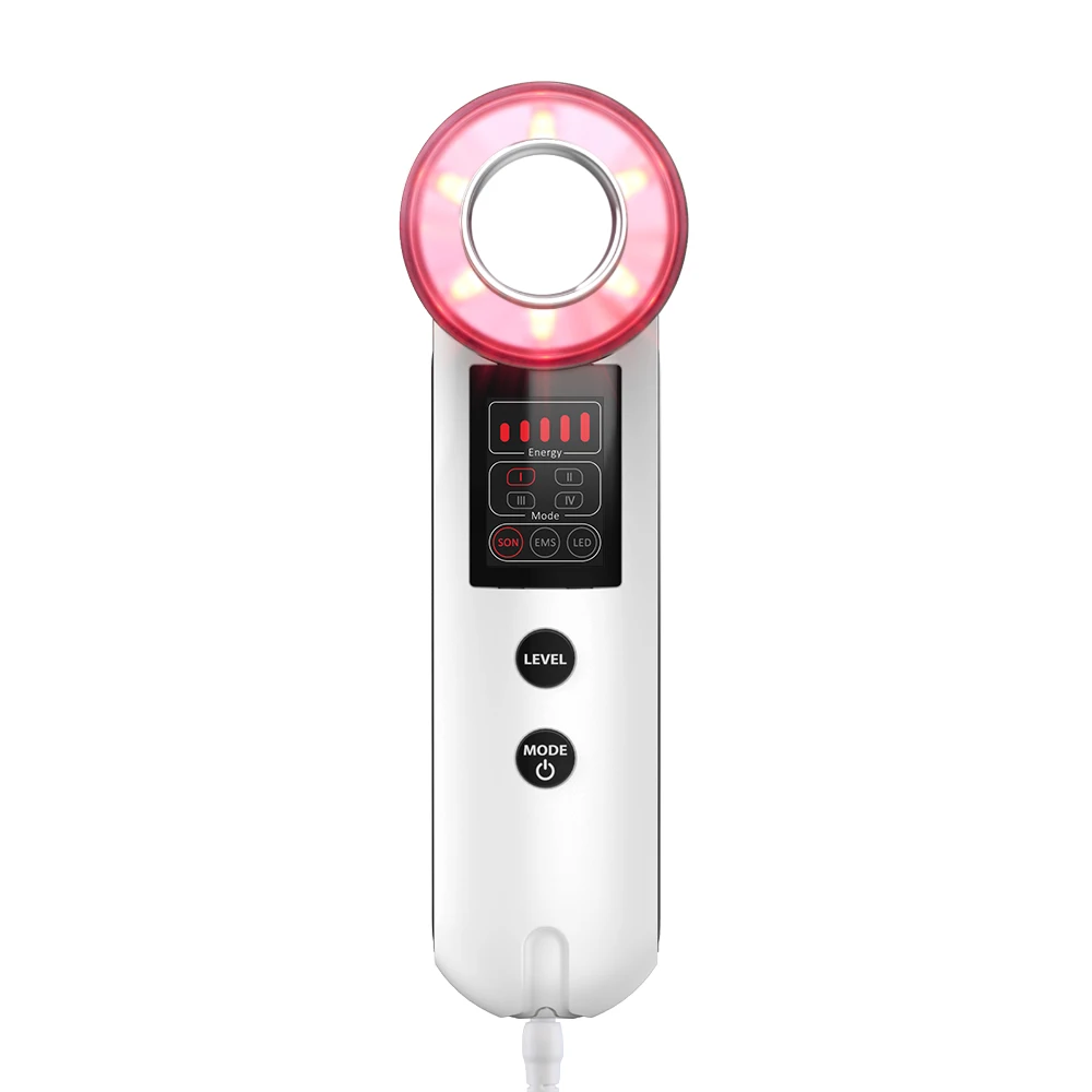Multifunction do Fóton do Tratamento Conduziu a Pele Remove o Dispositivo a Luz Ultrassônica Cores Morta Portátil 7