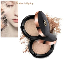 Новая мода, Натуральный Порошок для лица, минеральная основа, контроль жирности, отбеливающий консилер, пудра для макияжа с пуховкой