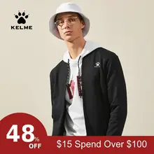 KELME Мужская спортивная одежда, спортивные костюмы, ветрозащитная куртка для бега, футбола, бега, тренировочная куртка на молнии, 3891369