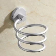 

Space Aluminum Hair Dryer Holder Wall Mounted Rack Shelf Hairdryer Storage Holder Bathroom Accessories