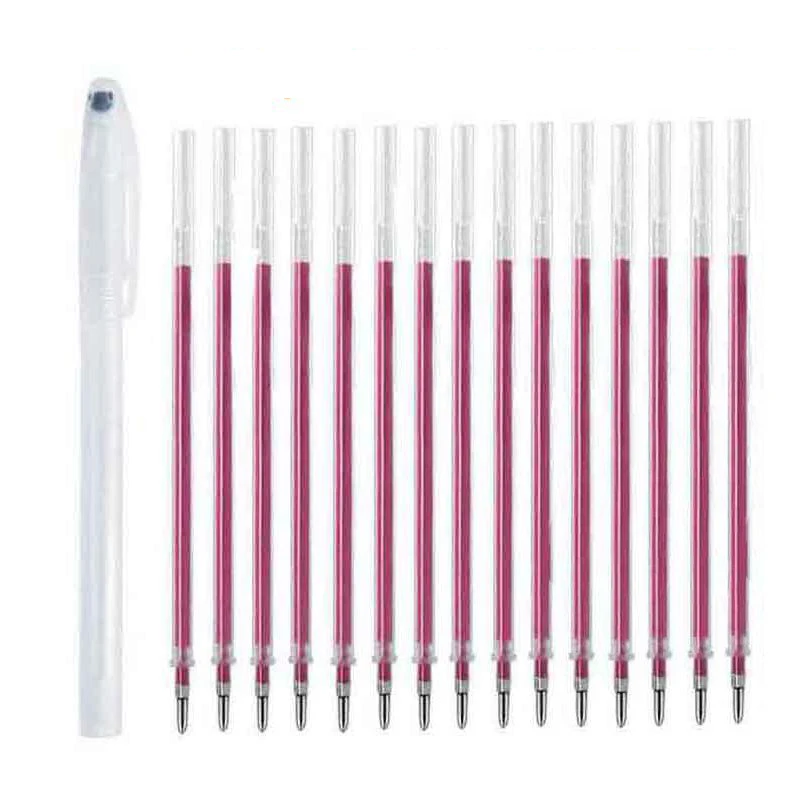 16Pcs Fabric Marker Pen Heat Erasable Pens Refill Rod DIY Patchwork Dressmaking High Temperature Disappearing Washable Handle - Image 5