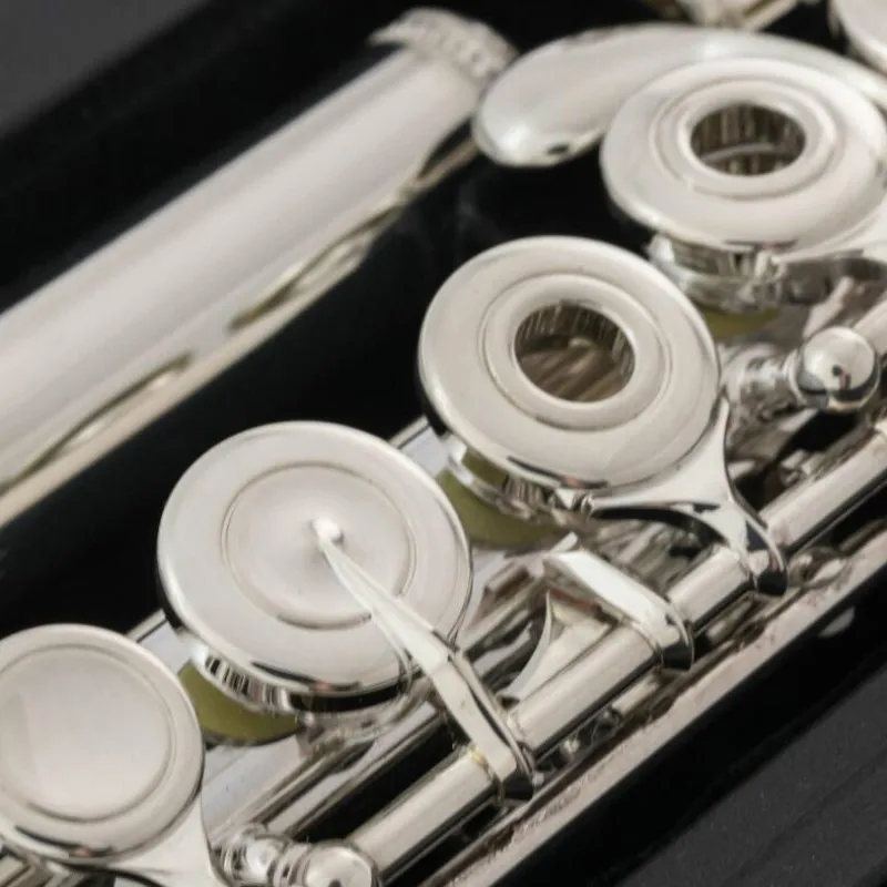 Professional Sankyo CF201 FLUTE ETUDE E Key Split Silver Plated FLute C tone 17 Holes Open Flute Copy