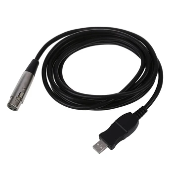 

USB Male to 3 Pin XLR Female Microphone MIC Studio o Link Cable
